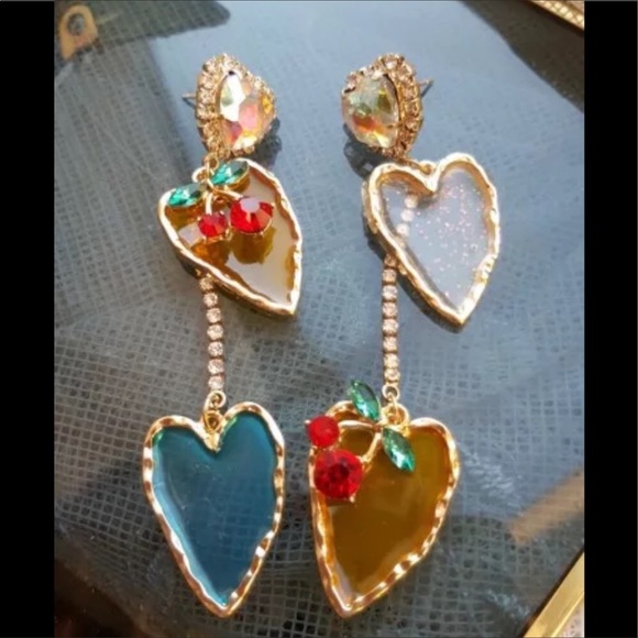 Betsey Johnsonยฎ Whimsical Dangle Hearts - Picture 3 of 5